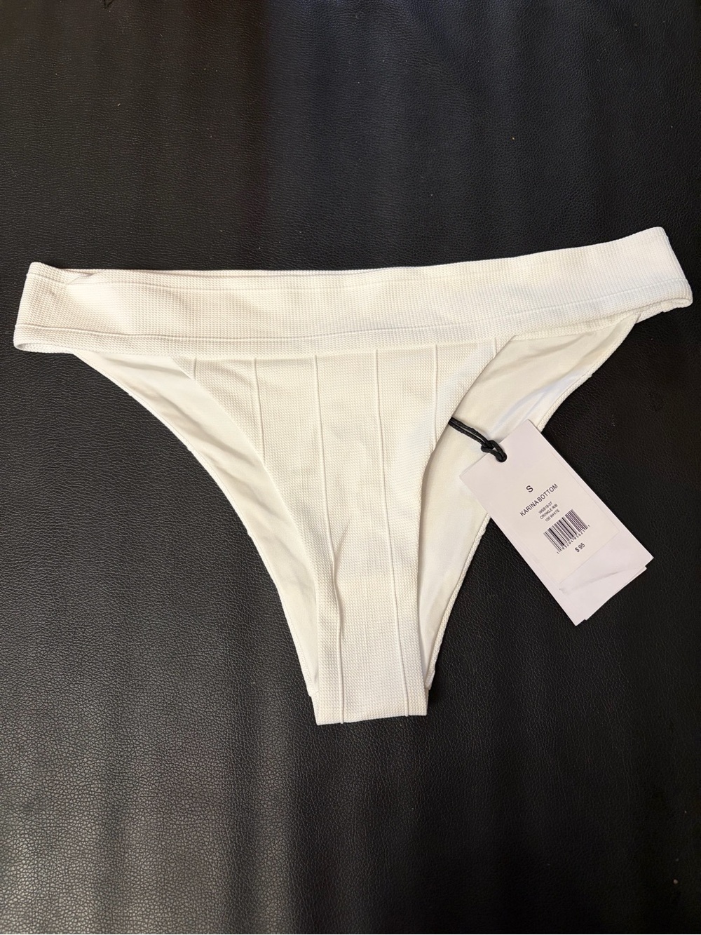 NEW Onia Small white Karina crinkle ribbed swim suit bikini bottom